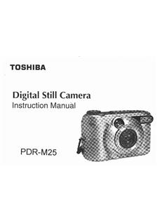 Toshiba PDR M 25 manual. Camera Instructions.